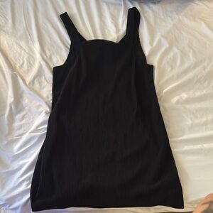 SHEIN Black Ribbed Mini Dress